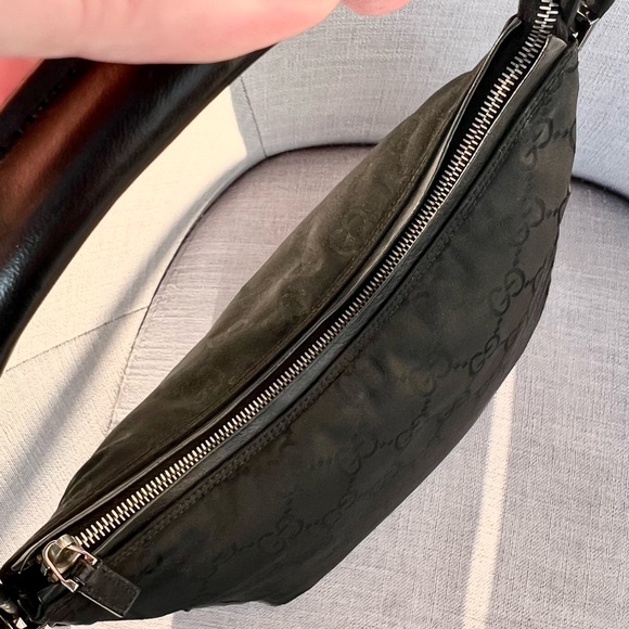 Gucci GG Monogram Nylon Leather Shoulder Bag - Picture 11 of 15